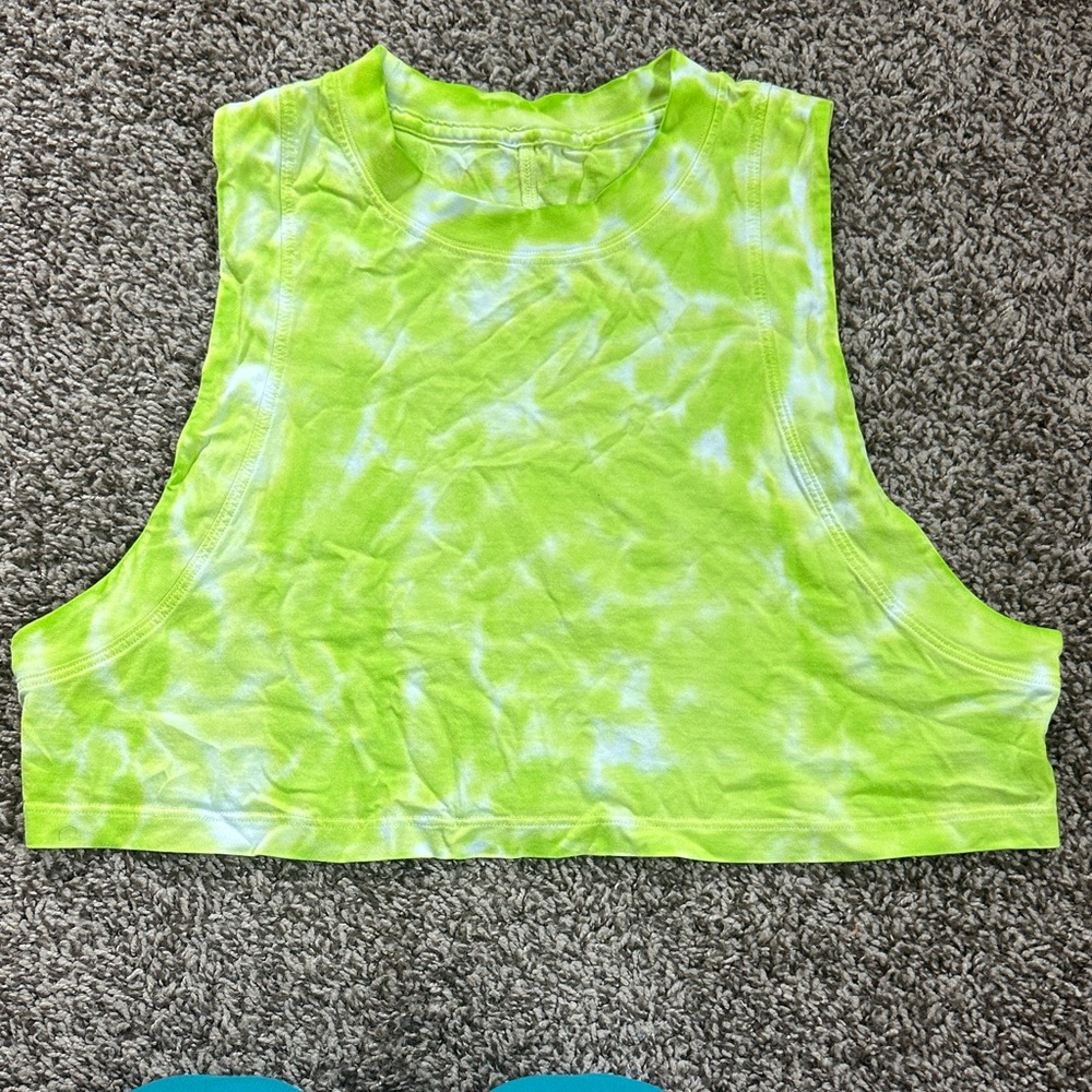 Lime LuLu Green Tie-Dye Women's Crop Top